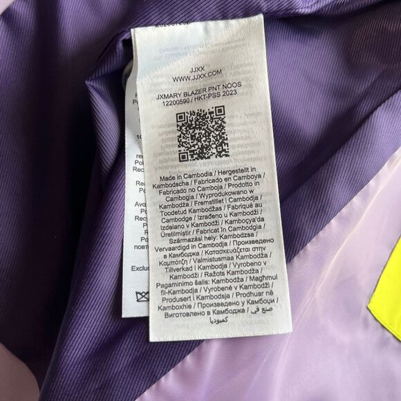 NWOT JJXX MARY SINGLE BREASTED PEAK LAPEL BLAZER IN LILAC - XS - Picture 9 of 10